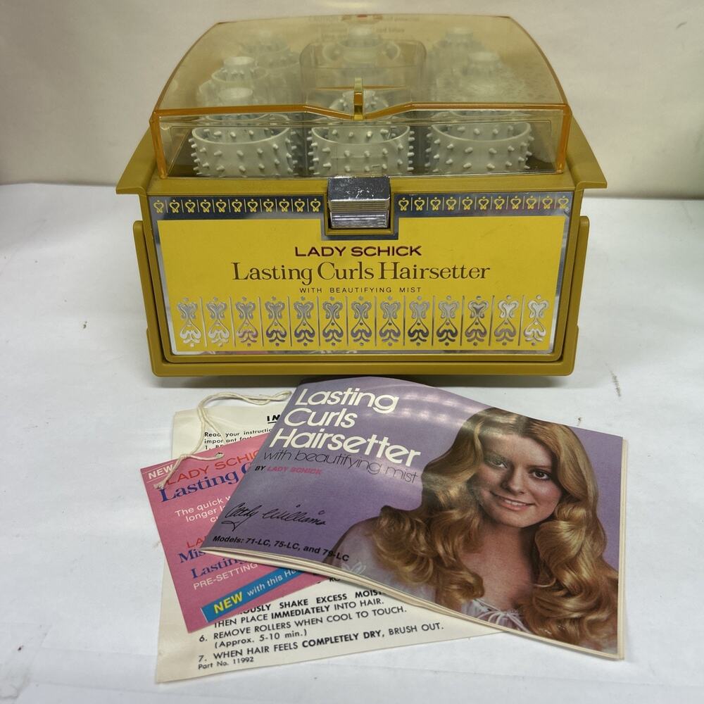Vintage Antique Lady Schick Lasting Curls Hairsetter With Beautifying Mist WORKS